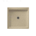 Solid Surface Center Drain Shower Base, 42-in L x 42-in H x 5.5-in H A49140