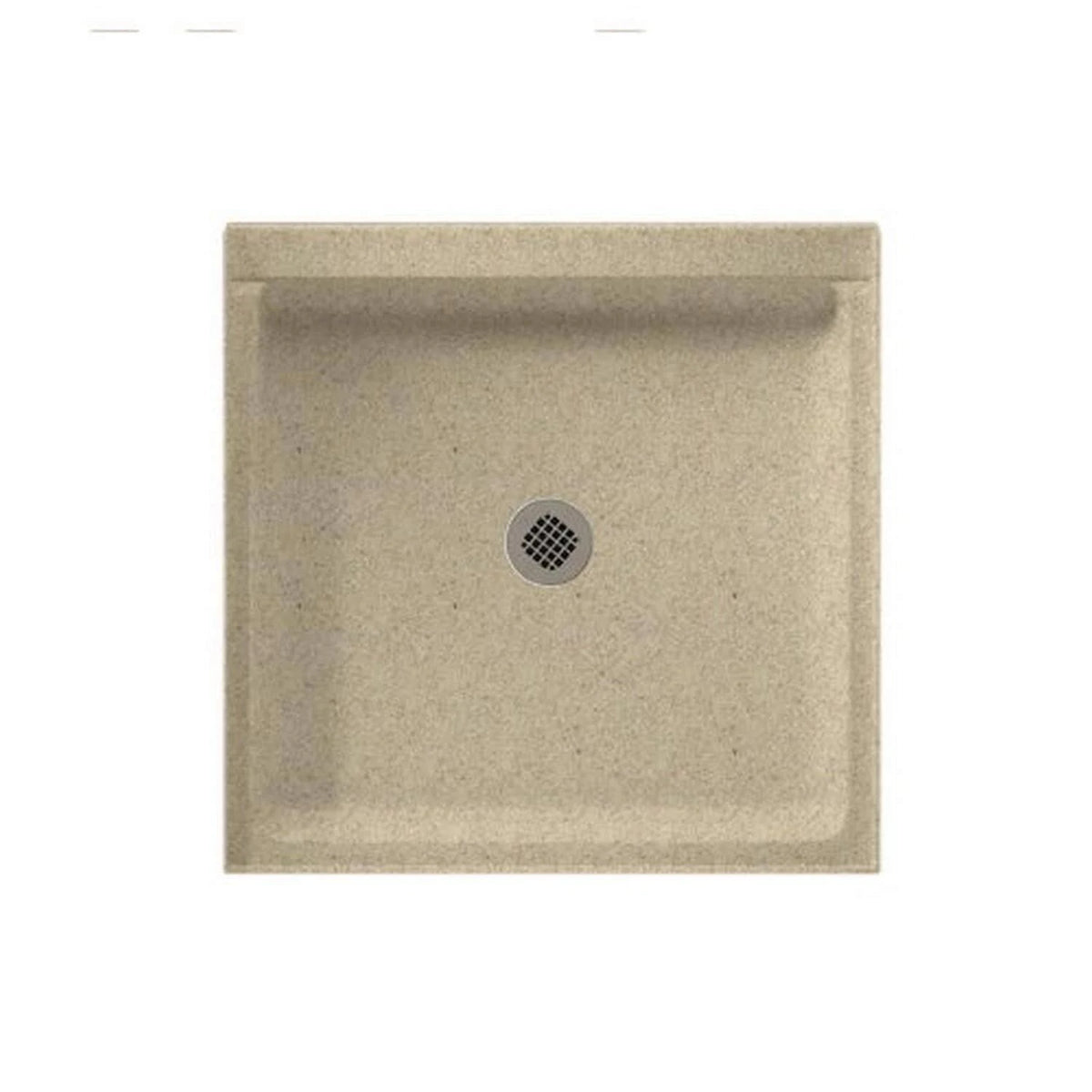 Solid Surface Center Drain Shower Base, 42-in L x 42-in H x 5.5-in H A49140