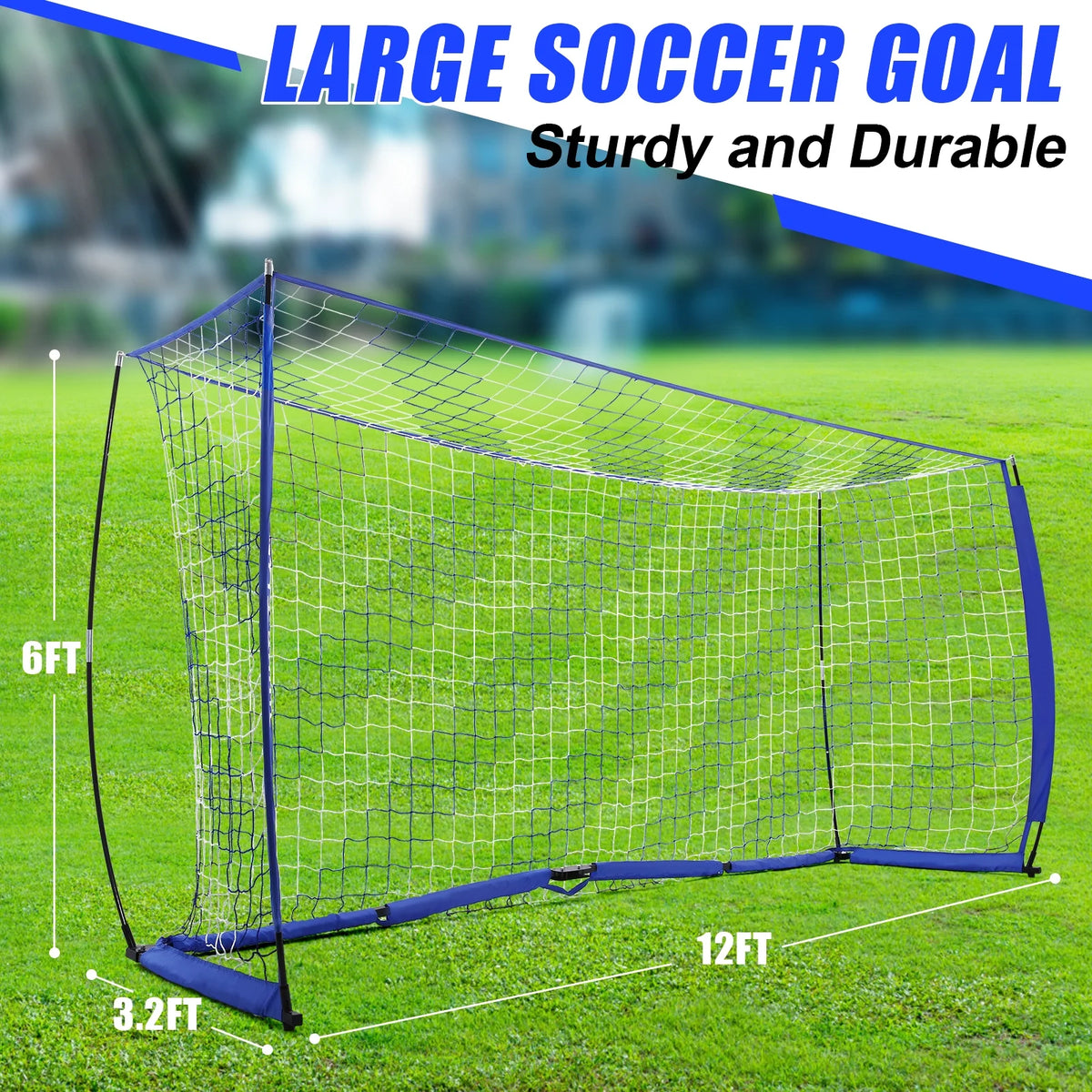 12 x 6 ft Portable Soccer Goal with Carry Bag N1177