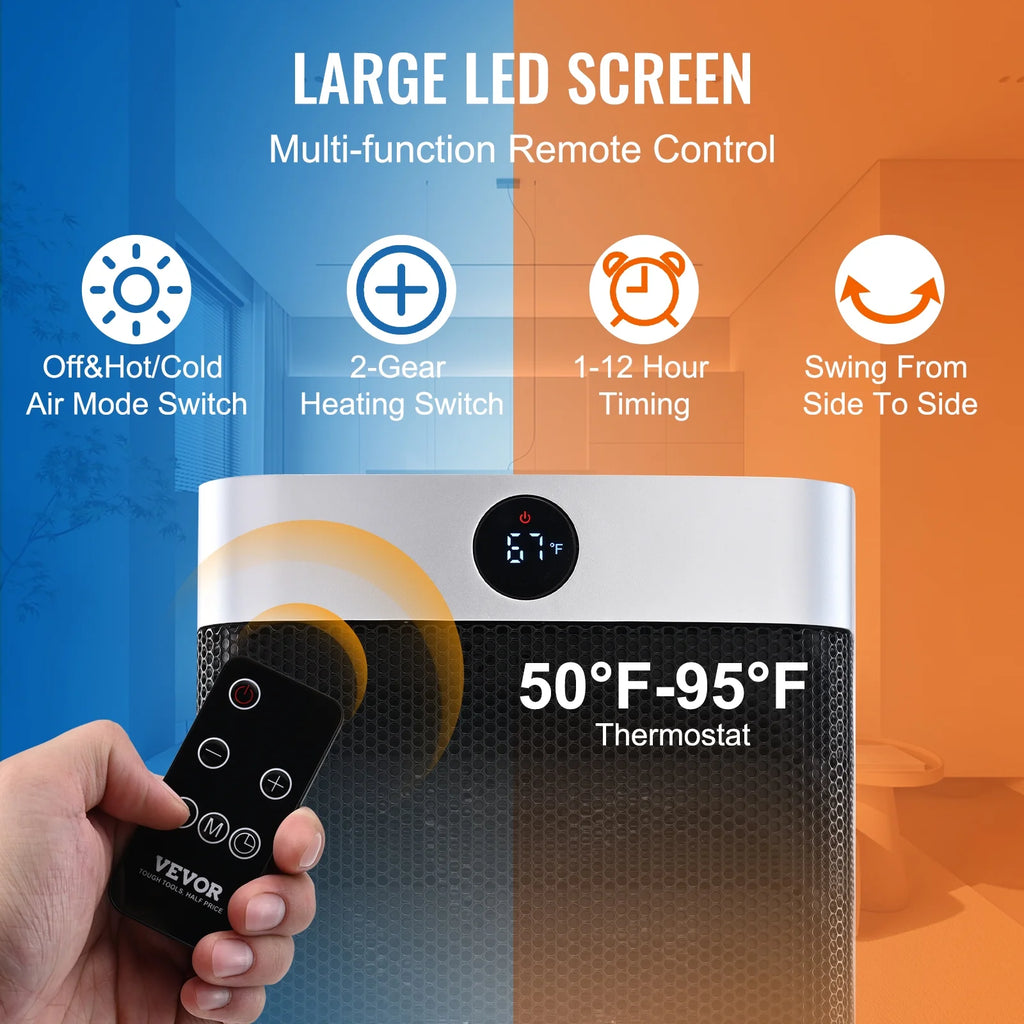1500W Electric Fan Forced Portable Space Heater 16 in O726
