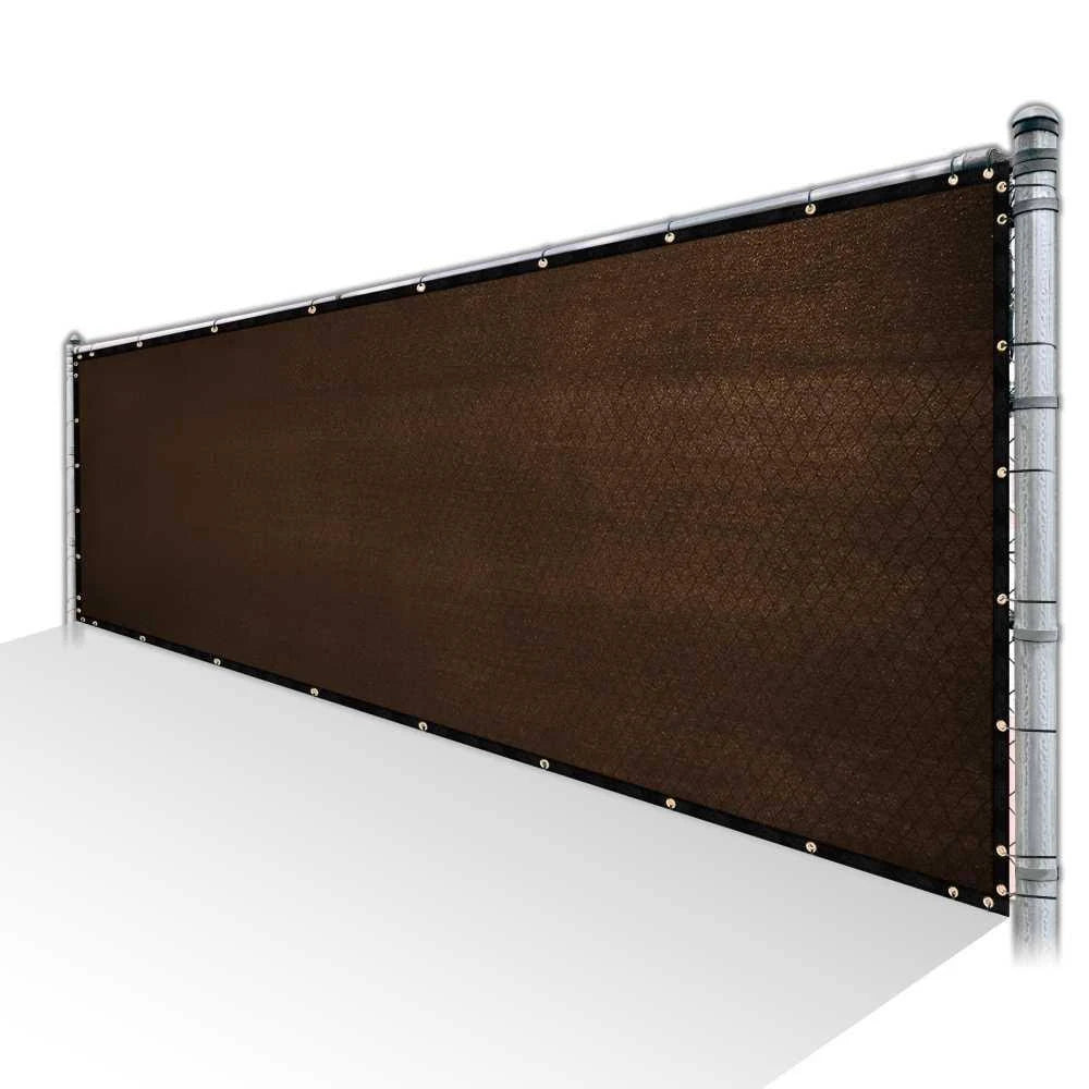 6 ft. x 31 ft. Brown Privacy Fence Screen Mesh with Reinforced Grommets J53482