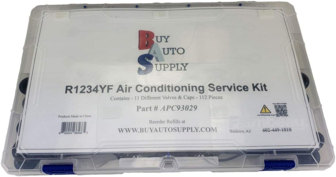 112 Pieces A/C Valve Core & Cap Assortment Kit H2631