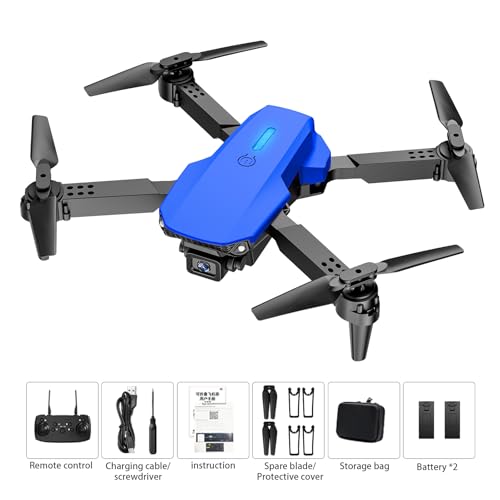 Foldable Mini Drone with 1080P Camera, 2 Batteries, Black F393