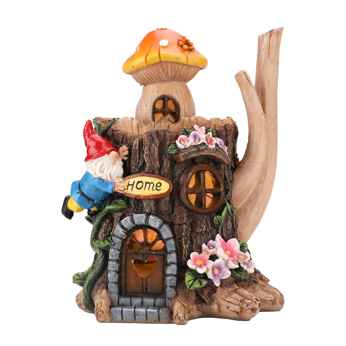 Garden Gnome Statue with LED Light G1299