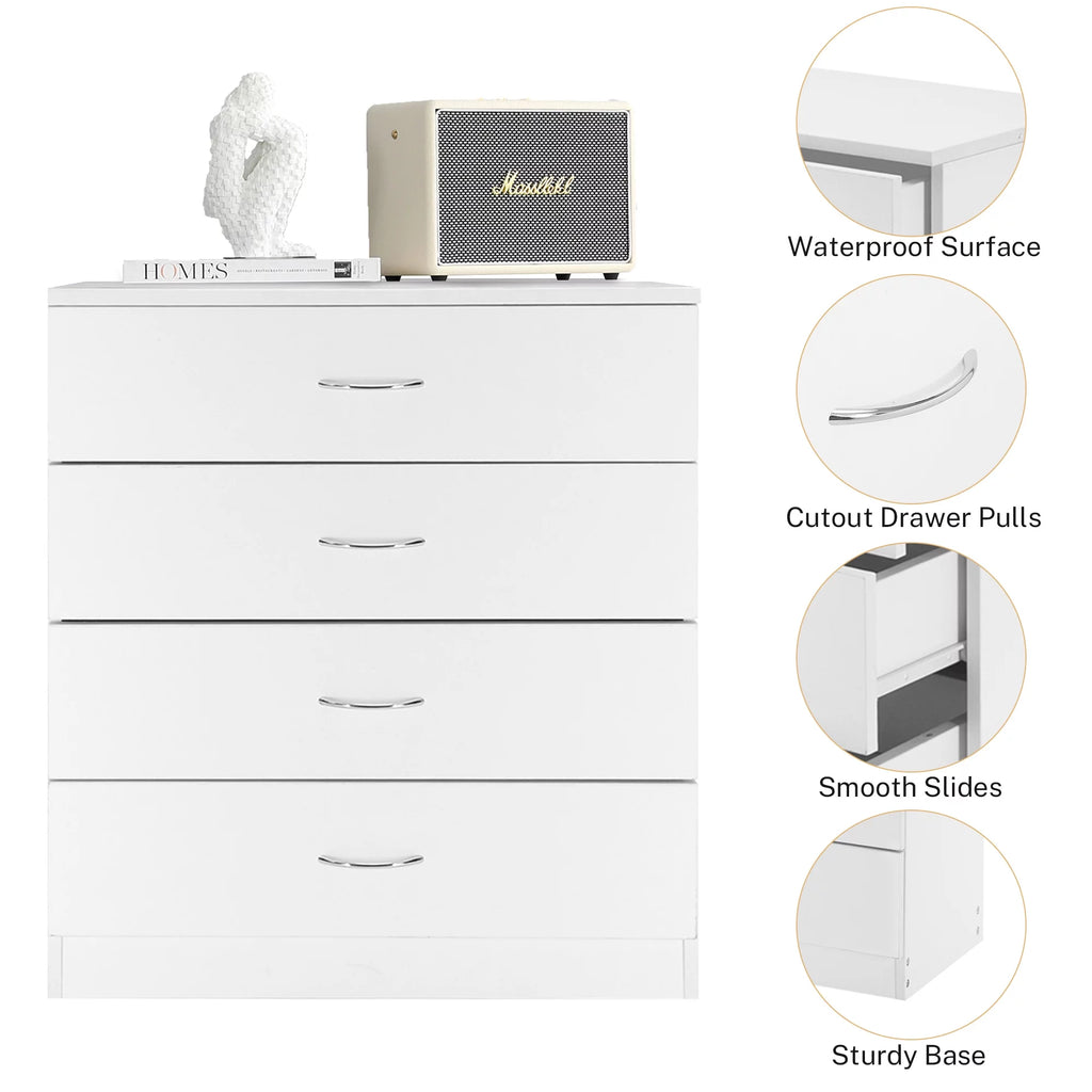 Black 4 Drawer Dresser X13646