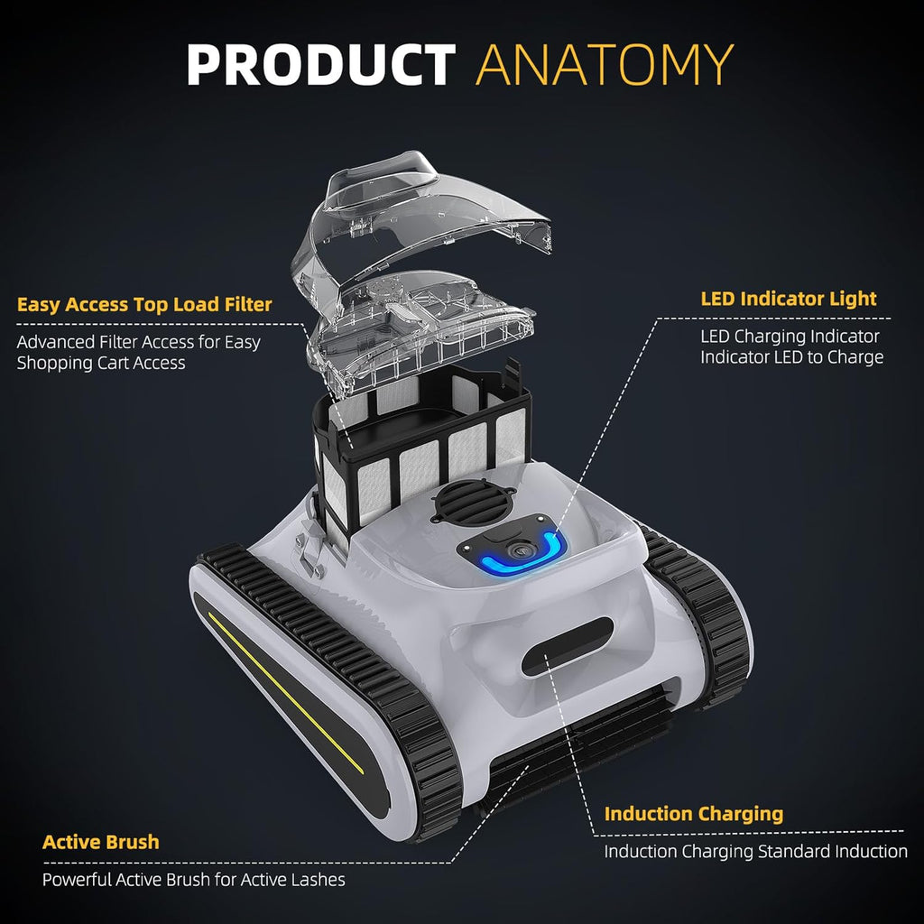Grey Robotic Pool Cleaner G7887