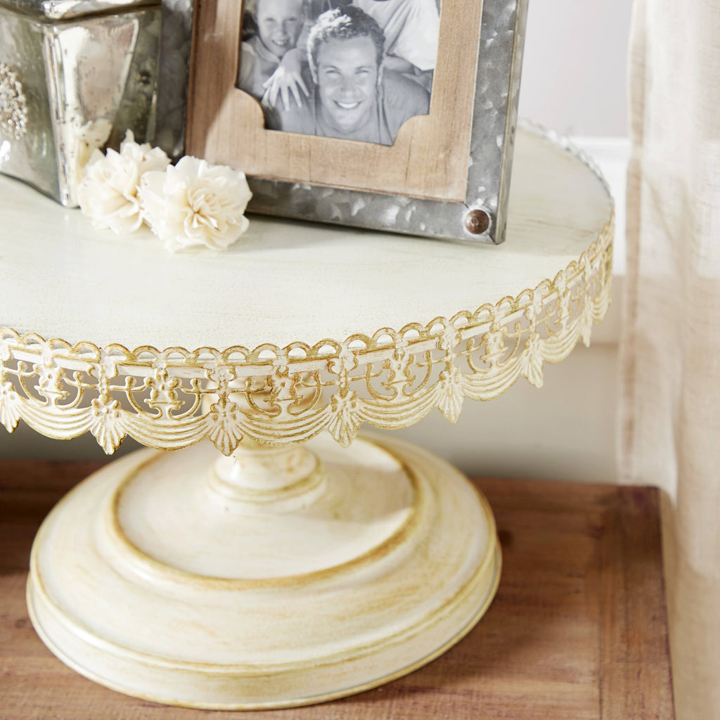 Brown White Metal Cake Stand A319