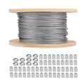1/8 Stainless Steel Cable Wire Rope, 400FT T316 7x7 Strand Core H18920