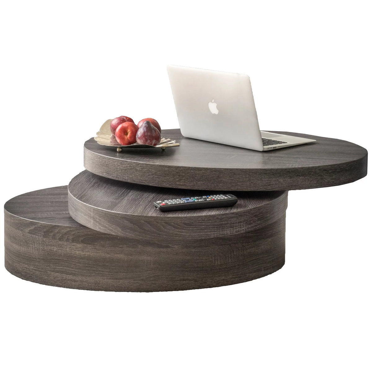 Oval Rotating Wood Coffee Table C88580