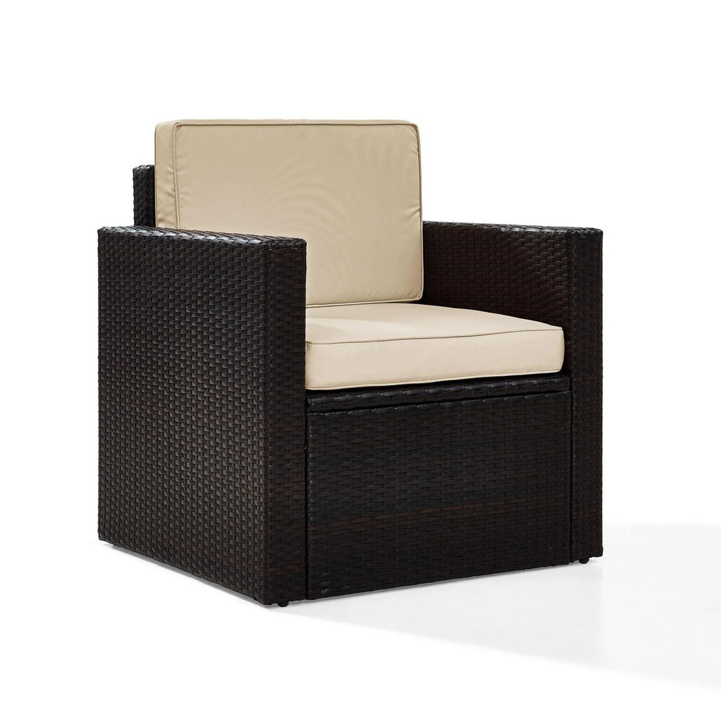 Brown Wicker Patio Arm Chair Z146