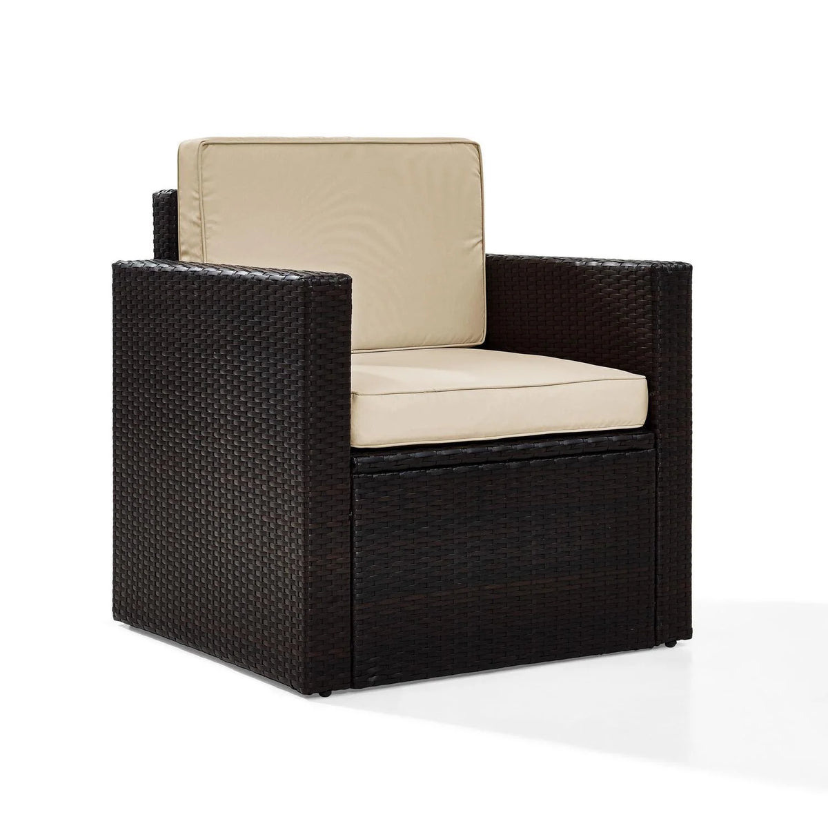 Brown Wicker Patio Arm Chair Z146