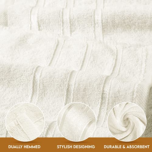4 Pack Oversized Bath Towels Set, 100% Ring Spun Cotton (27 x 54 Inches) Black T742