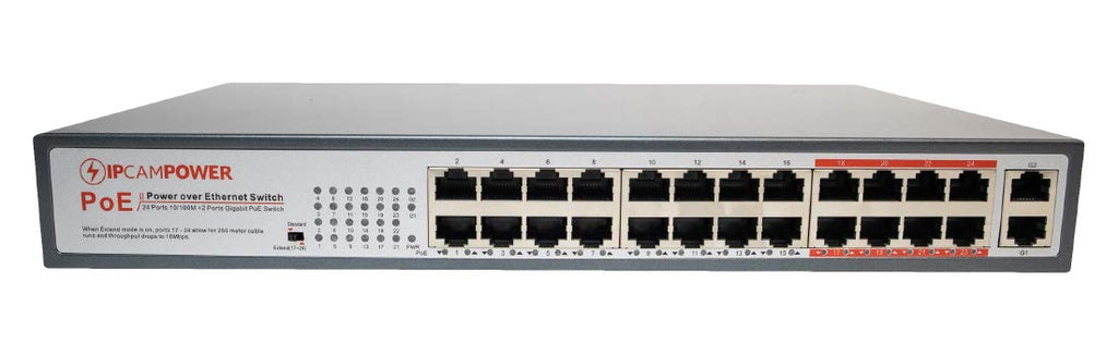 16 Port POE Network Switch with 2 Gigabit Uplink Ports R223