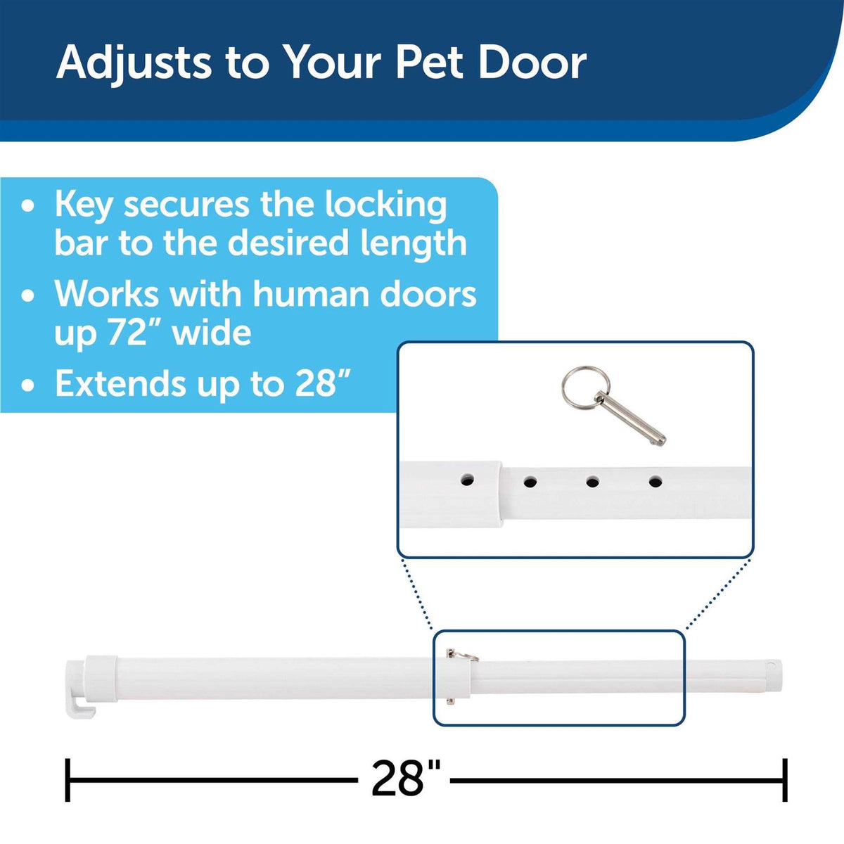 Sliding Glass Pet Door Security Bar X813
