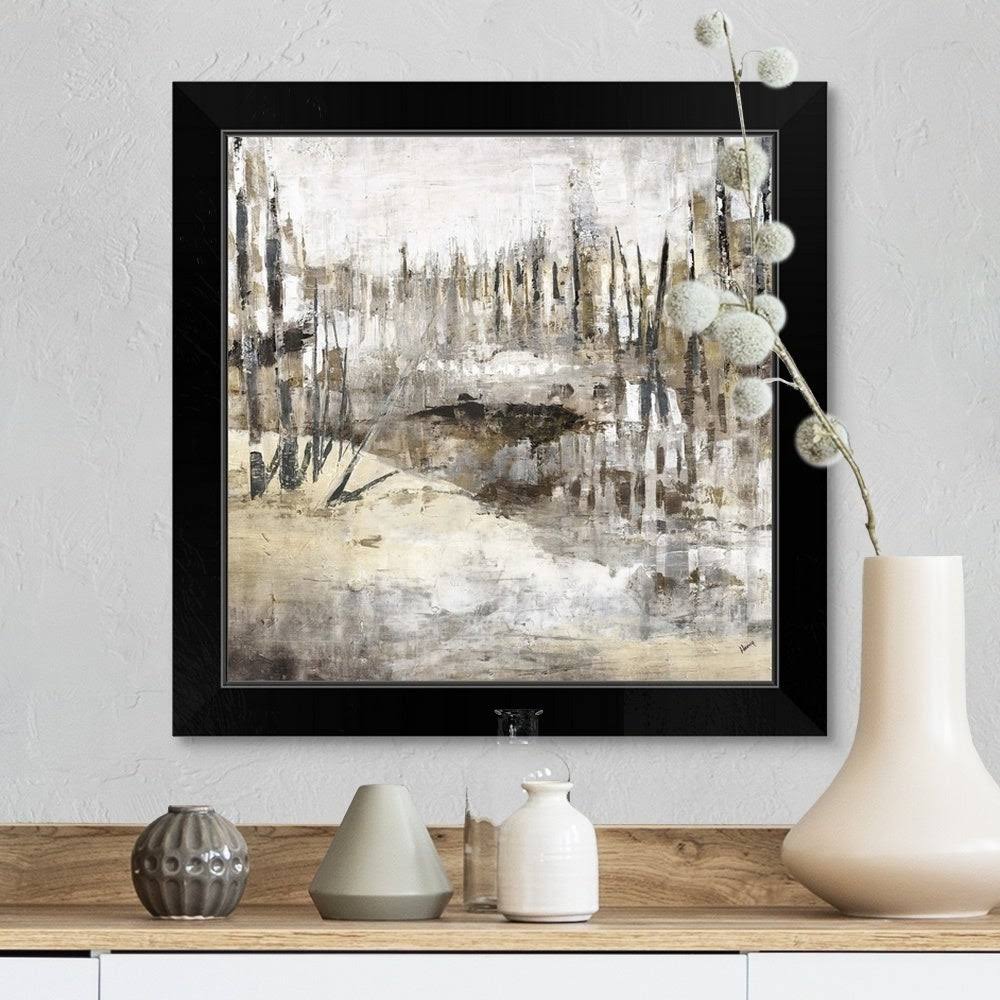 Black Framed Print Wood Square Rectangle 1 Piece 16 x 16 Includes Hardware M940888