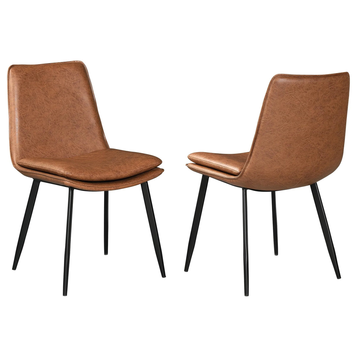 Faux Leather Padded Seat Dining Side Chair I49218