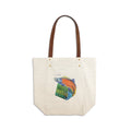 Canvas Deluxe Tote Bag with Faux Leather Handles Z934