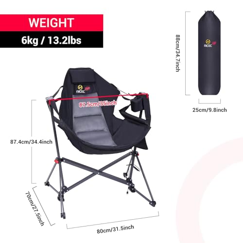 Heated Camping Chair with Cup Holder and Side Pocket B53738