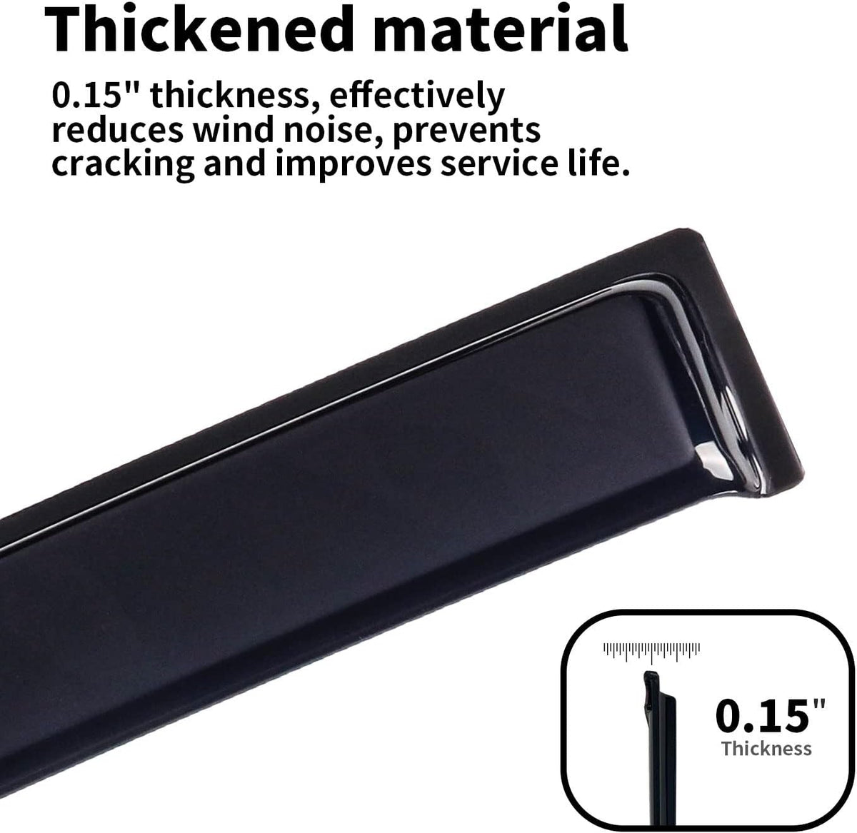 Dark Smoke 4-Piece Side Window Deflectors Q44854