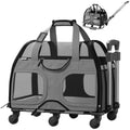 Pet Carrier with Removable Wheels and Double Telescopic Handle Q534