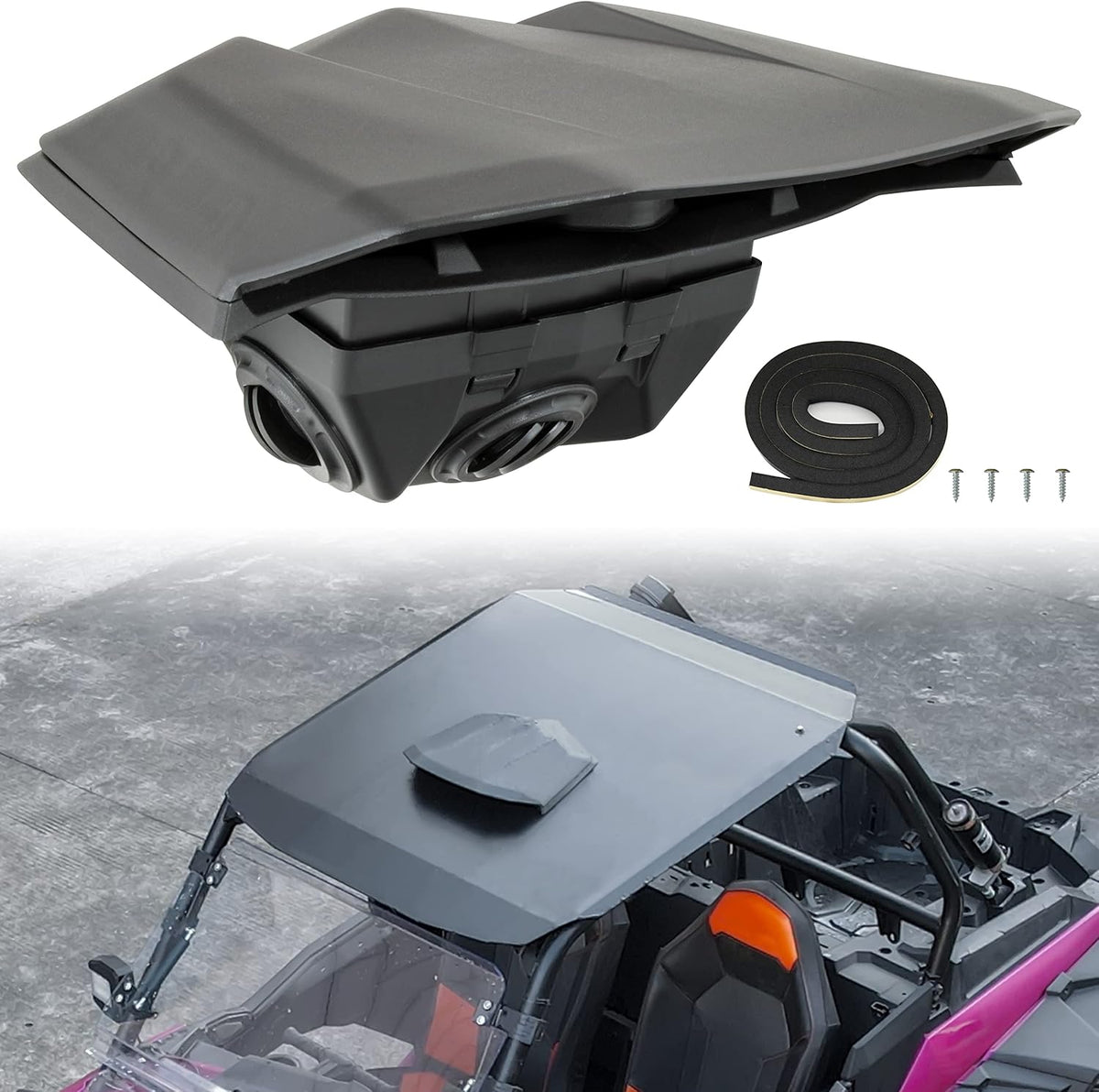 Flat Aluminum Roof Ram Air Kit F432