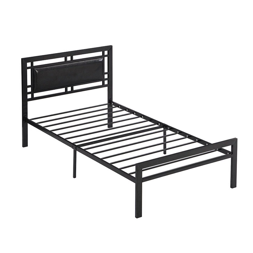 Twin Size Black Metal Bed Frame S65310