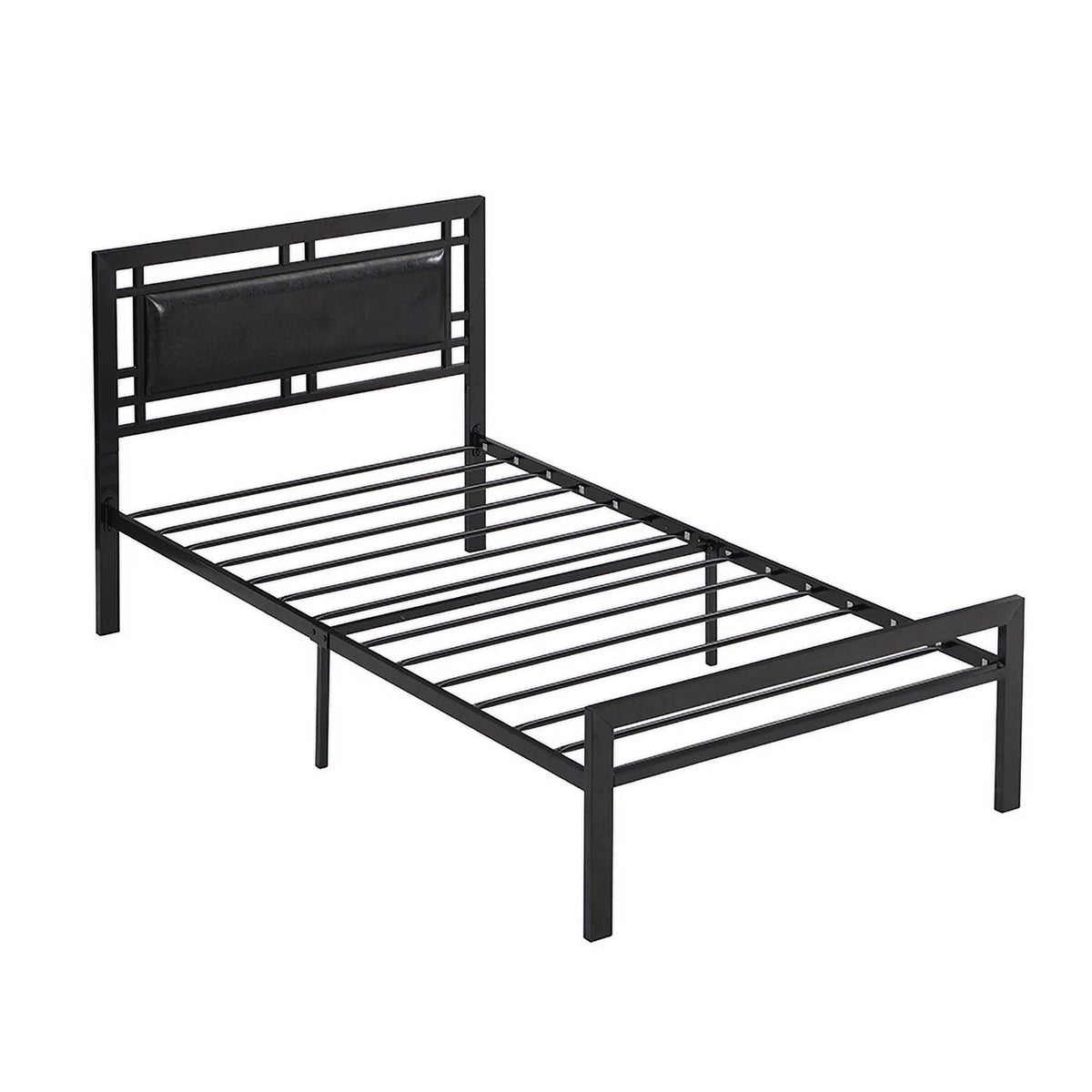 Twin Size Black Metal Bed Frame S65310