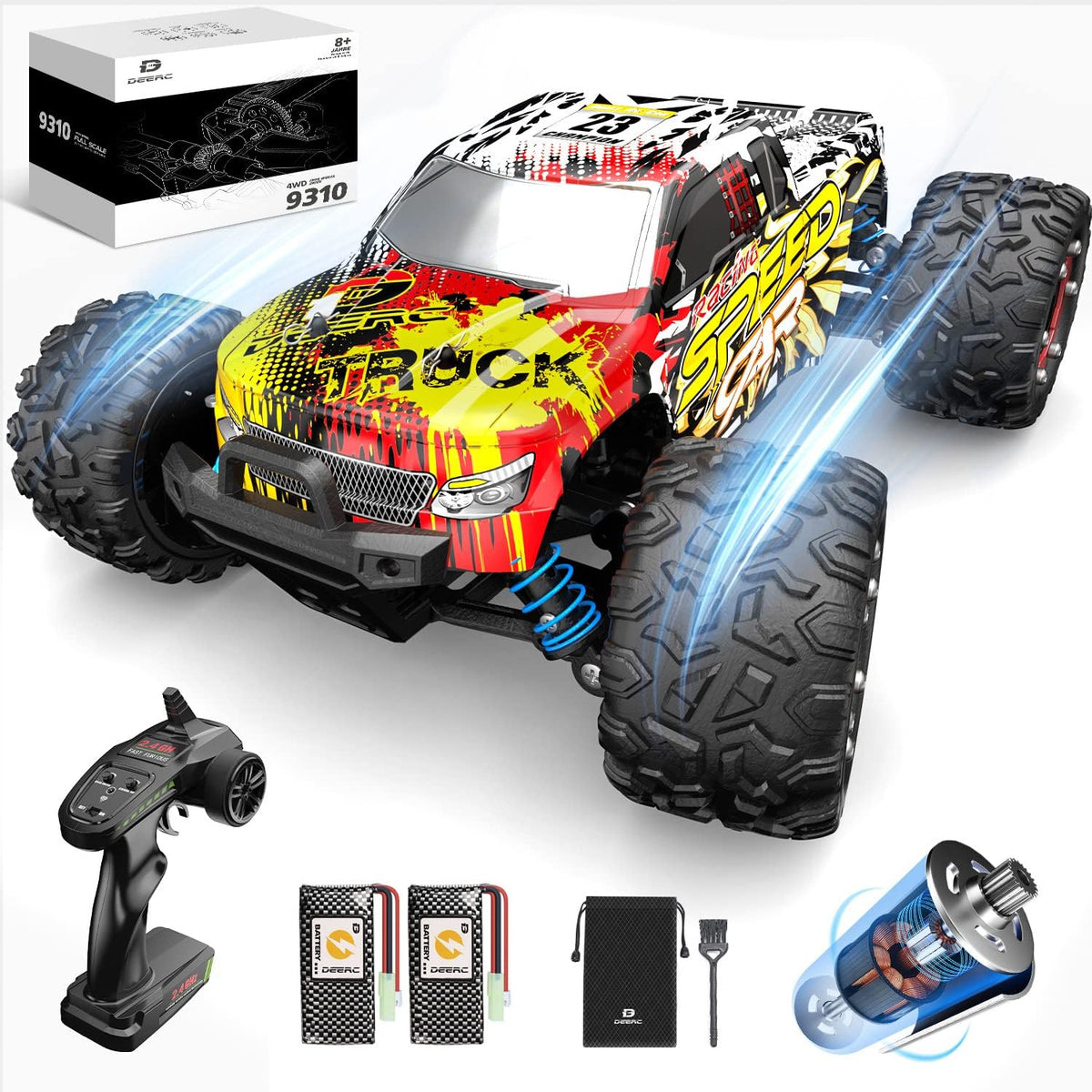 1:14 Scale 4WD Remote Control Monster Truck with LED Shell Light L96494