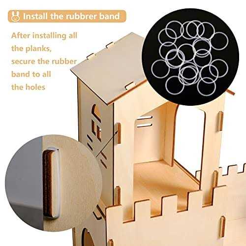 Extra Large Wooden Rabbit Castle Hideaway Tunnel and Bed F15056