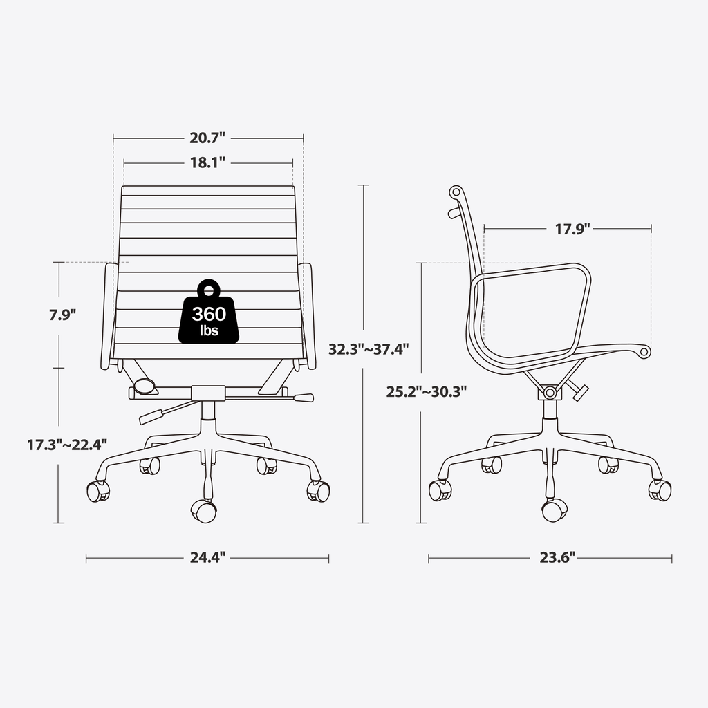 White Ergonomic Leather Office Chair K243