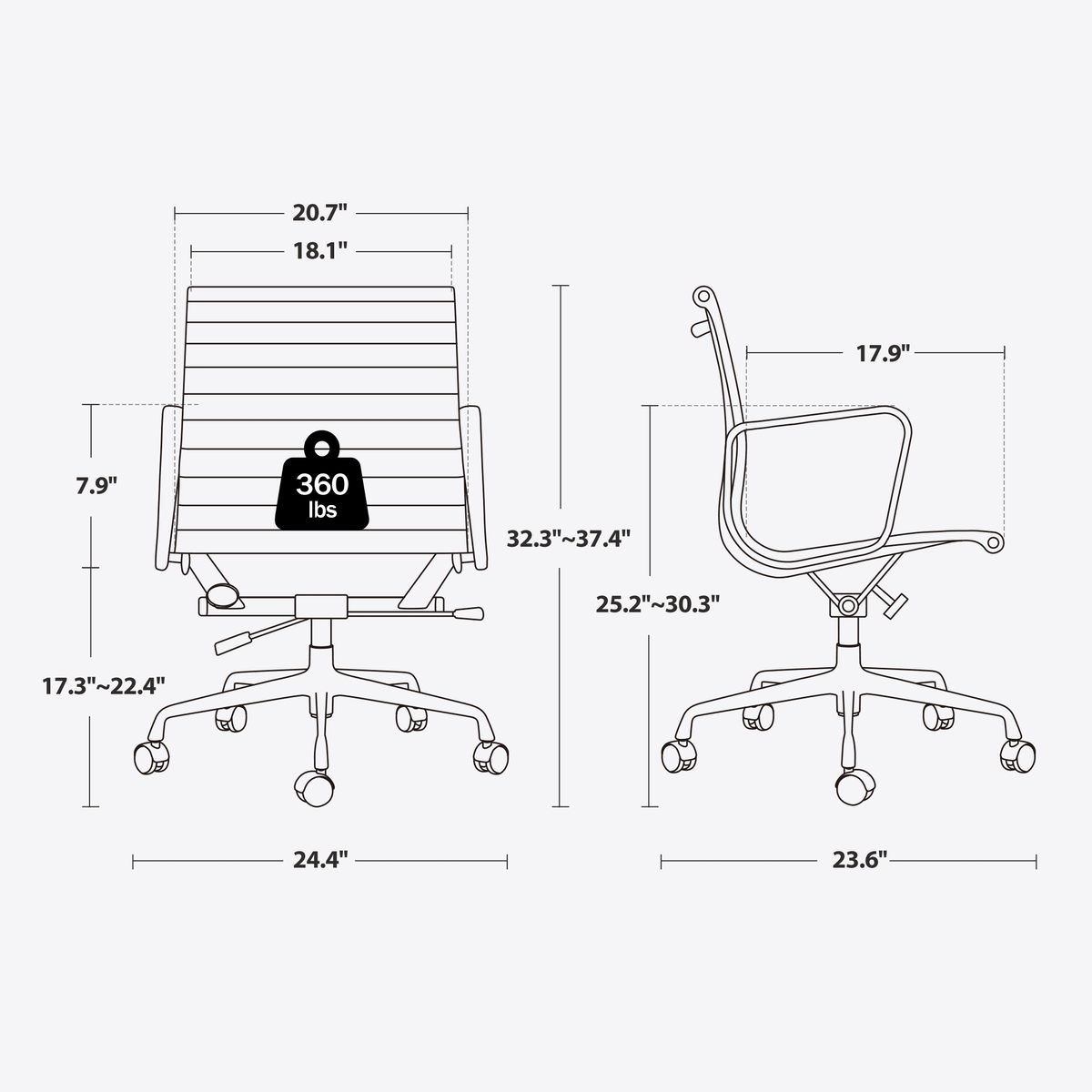 White Ergonomic Leather Office Chair K243