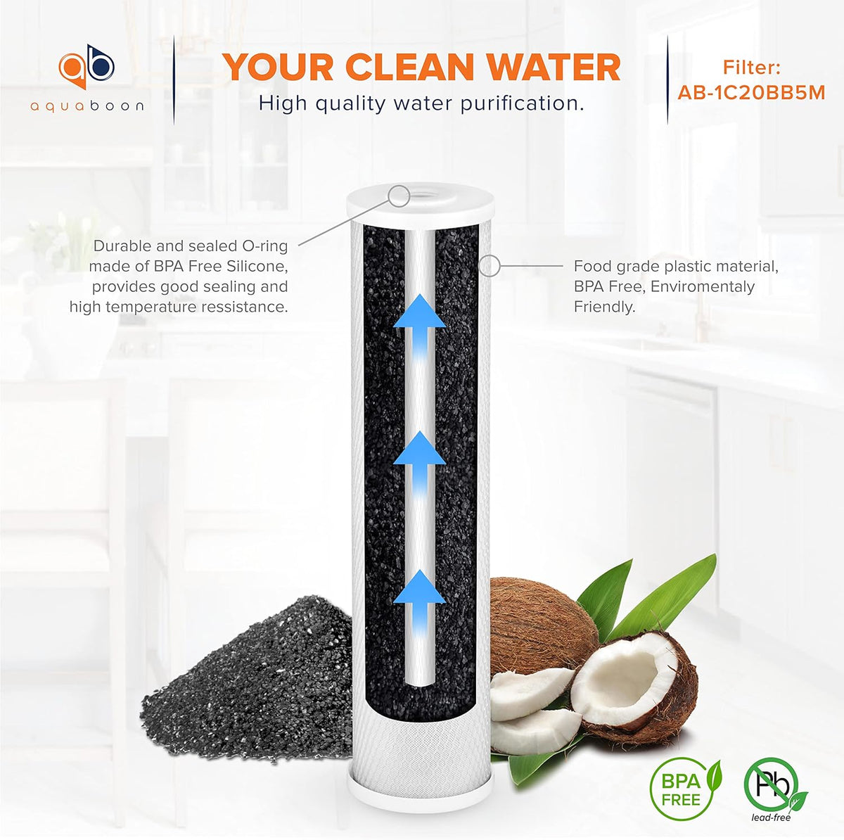 2-Stage Whole House Water Filter System with Bracket U2579