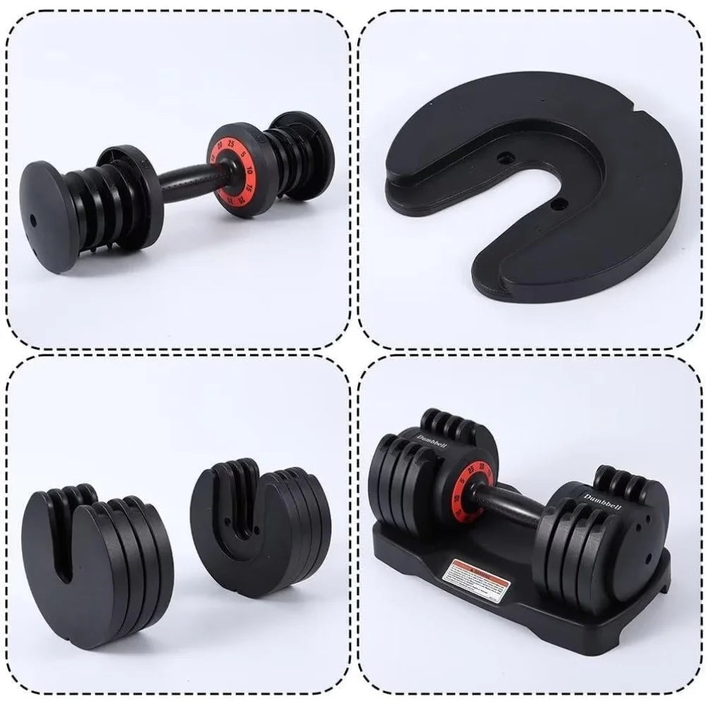 Adjustable Dumbbell Set with Anti-Slip Handle C738261