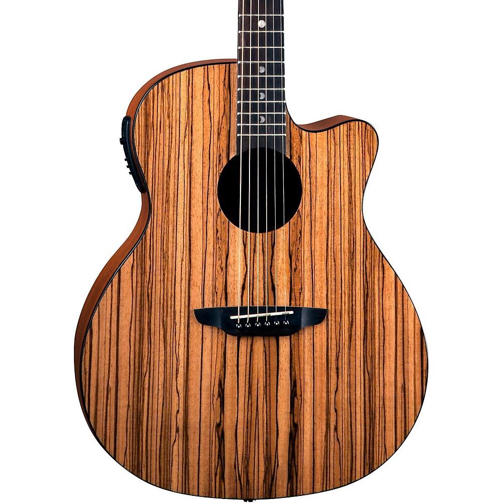 Zebra Grand Concert Acoustic-Electric Guitar Q27926