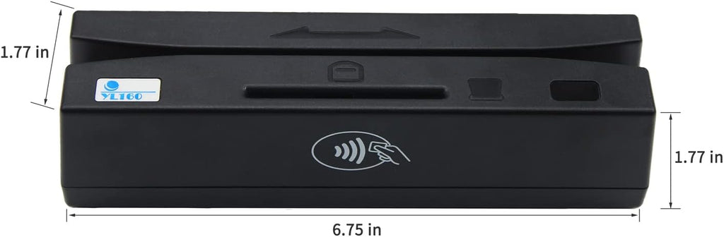 USB 4 in 1 Magnetic Swipe Card Reader with EMV Chip, RFID, PSAM T629