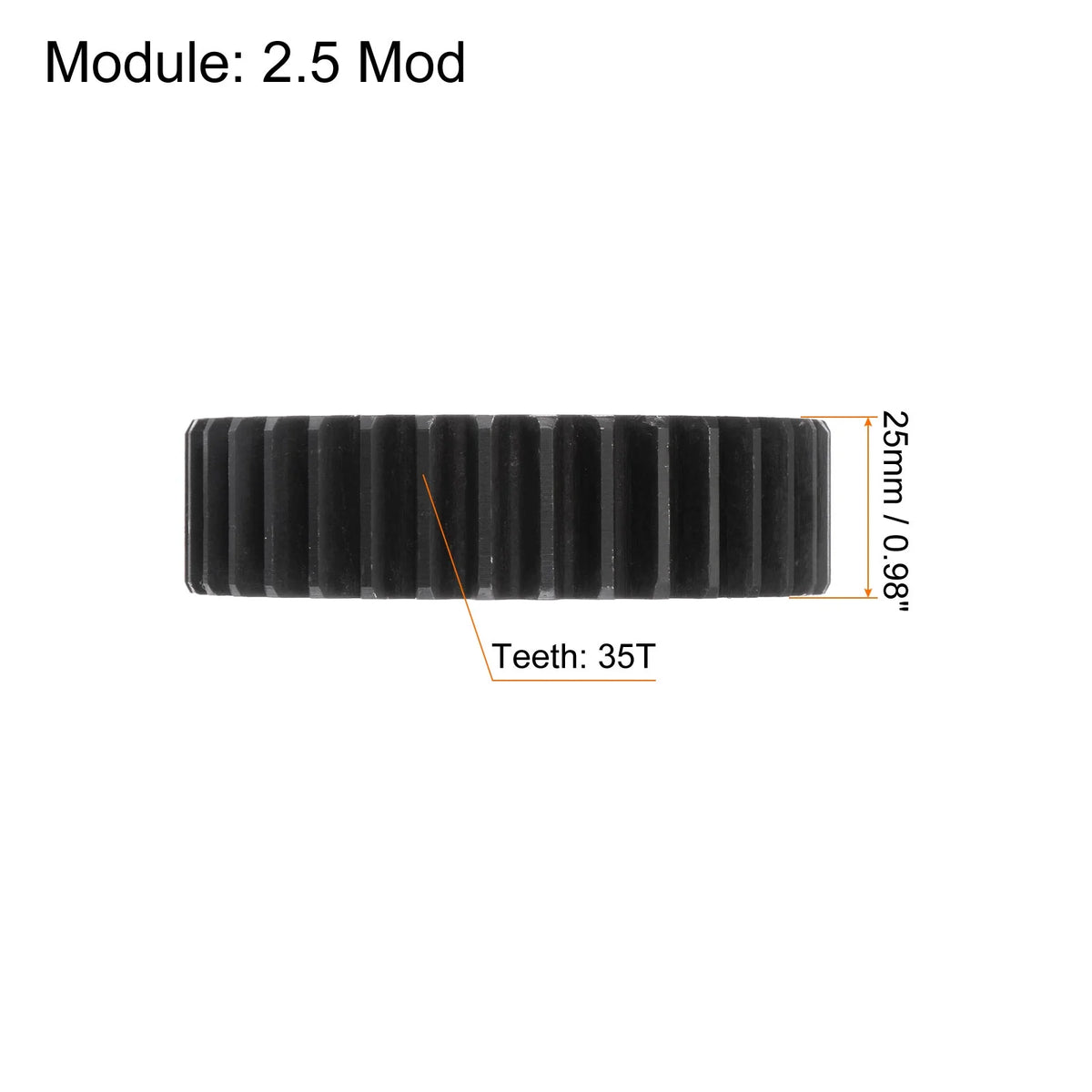 Straight Spur Gear 35T 2.5 Module 45# Steel D5836