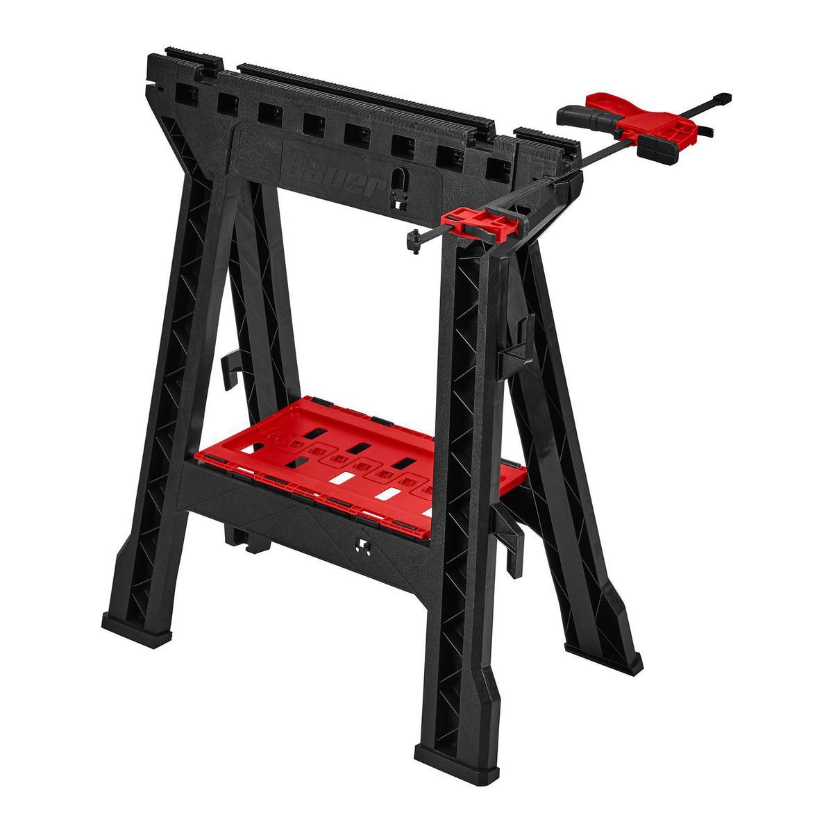 Polypropylene Folding Sawhorse with Bar Clamp E309281