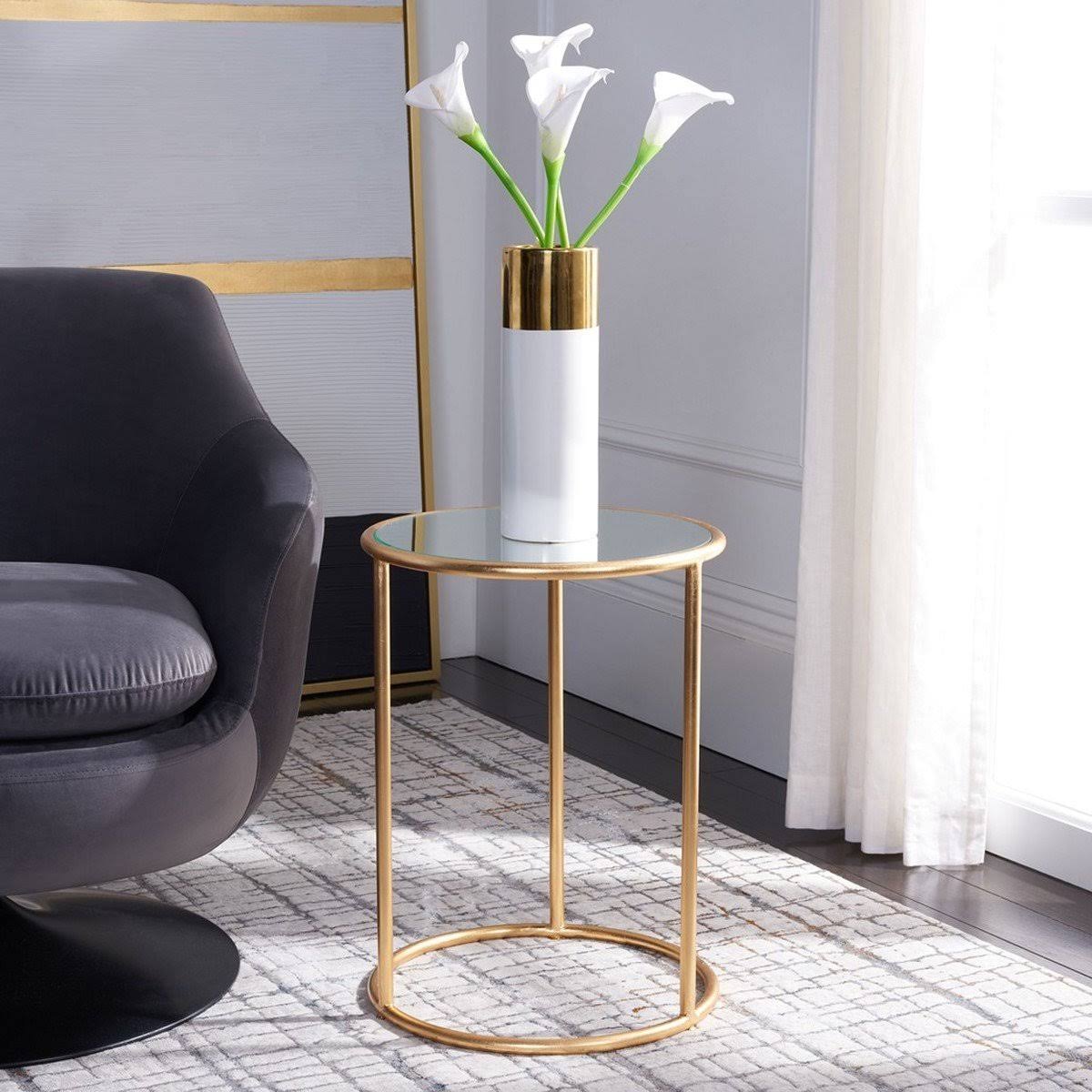 Silver/Grey Glass Top Accent Table A430626
