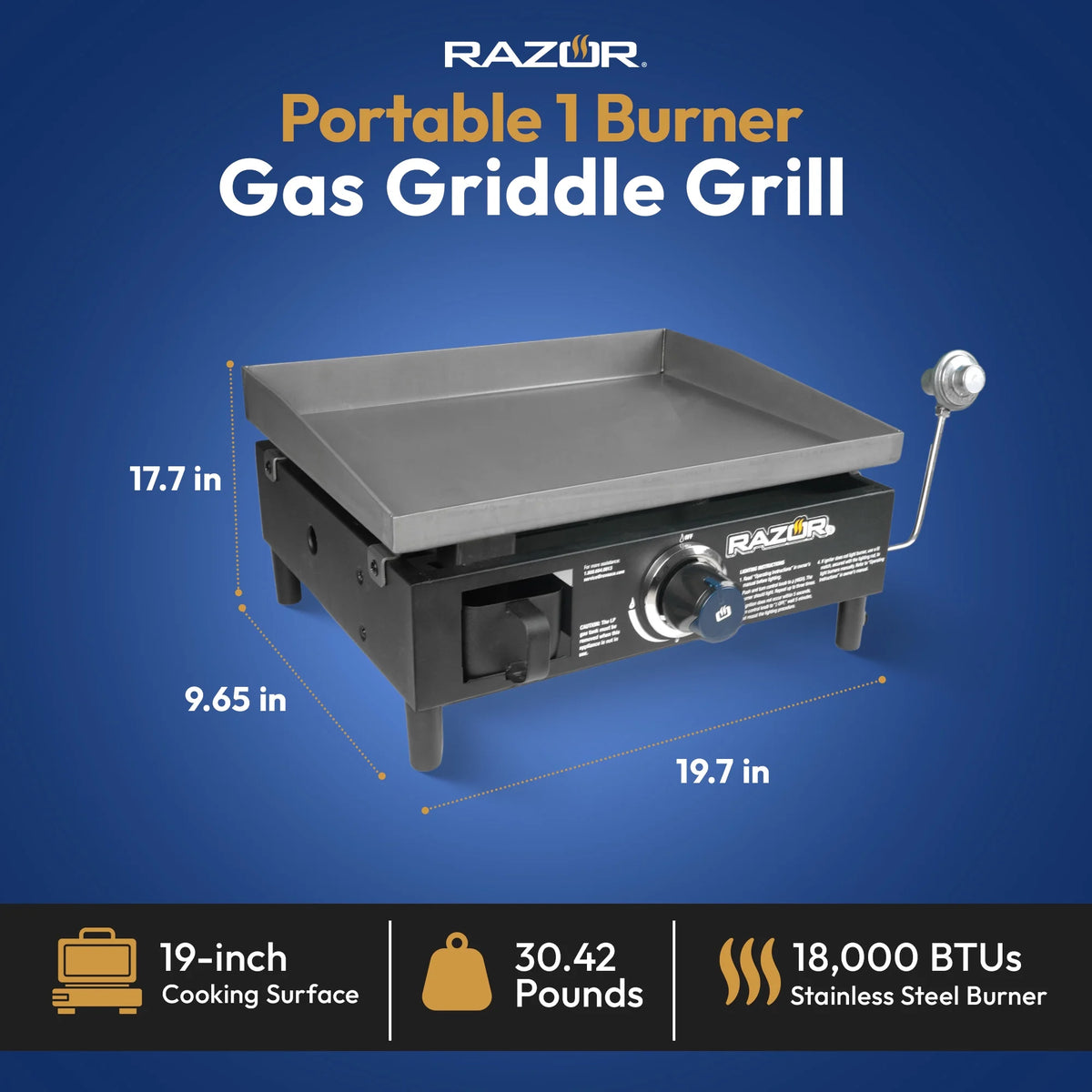 Portable 1 Burner LP Propane Gas Grill R1914