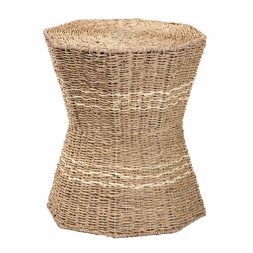 Natural Brown Seagrass End Table T8367