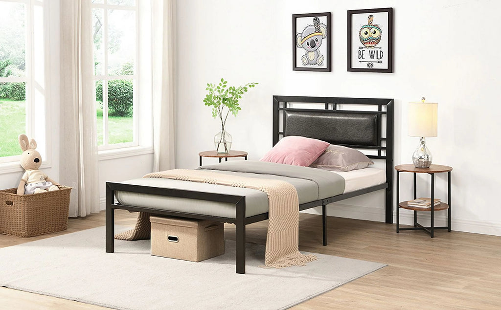 Twin Size Black Metal Bed Frame S65310