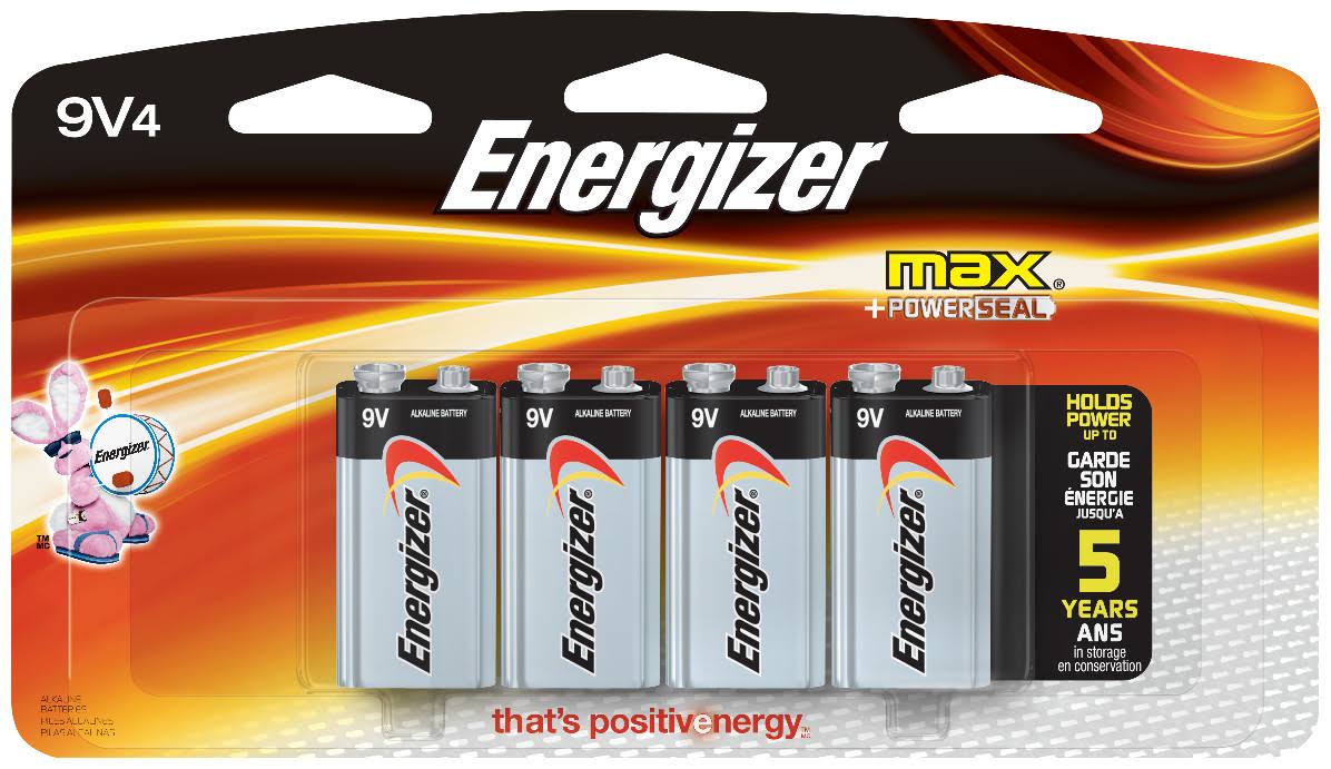 Alkaline 9V Batteries 4 Pack G108