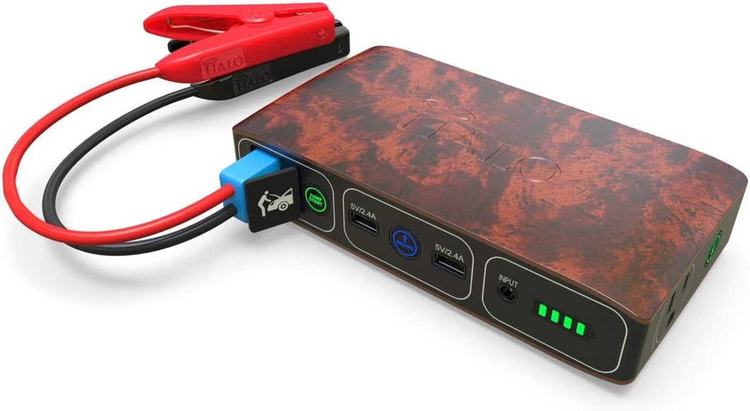 Black Graphite Portable Phone Laptop Charger Car Jump Starter with AC Outlet and Car Charger S8120