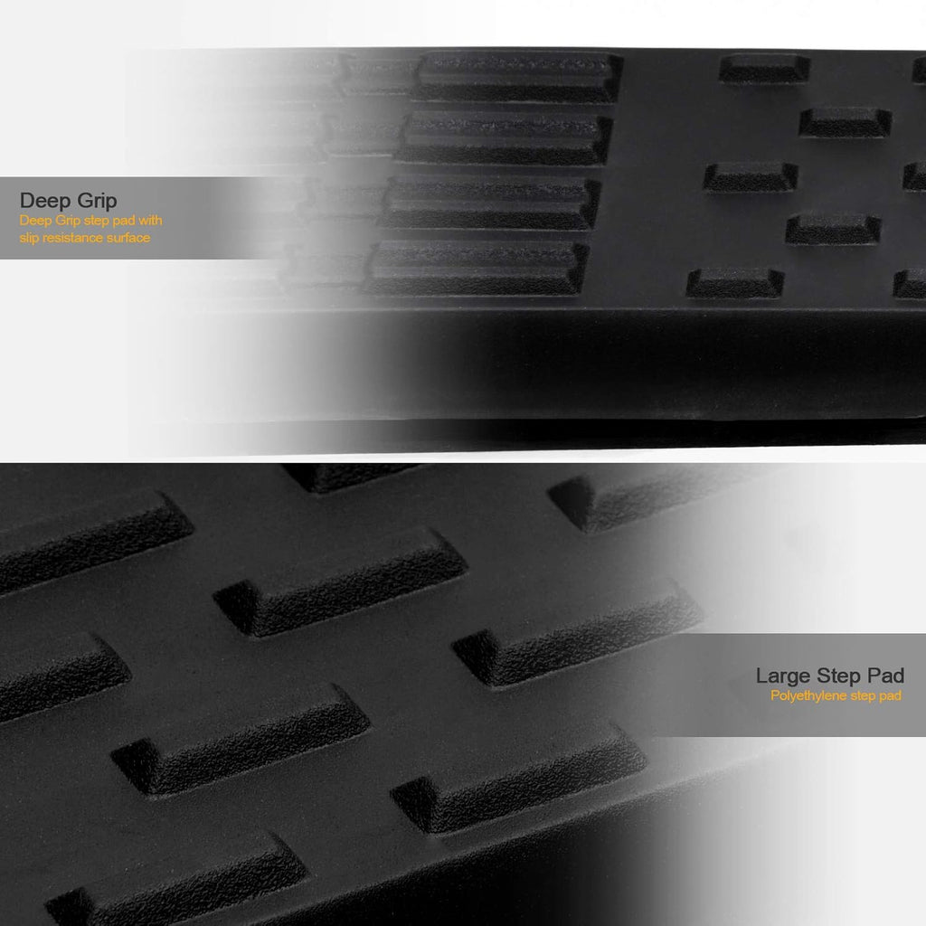 5 Oval Side Step Nerf Bars Matte Black W7735
