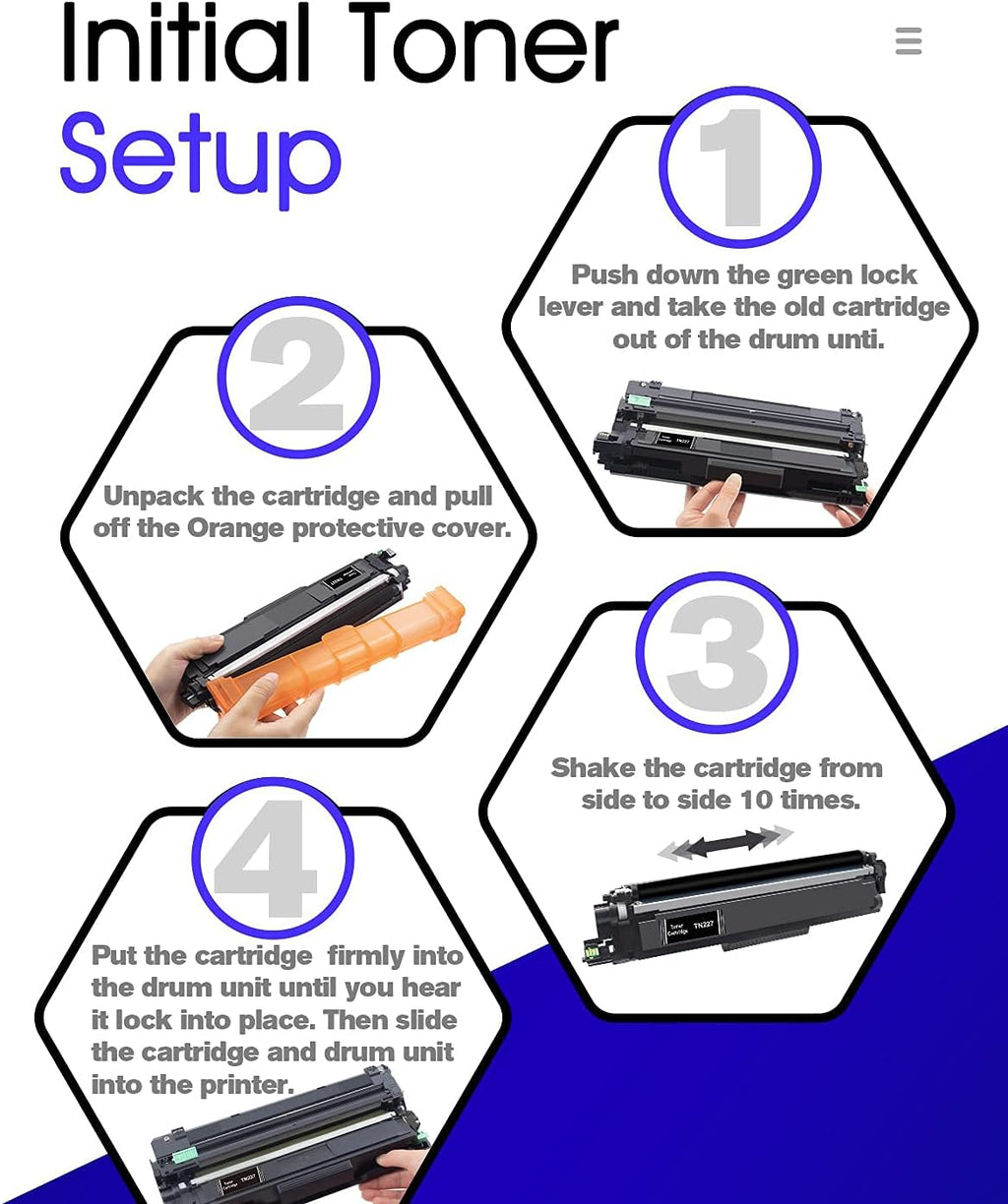Compatible Toner Cartridge Replacement 4 Pack V837480