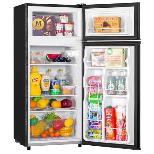 4.5 Cu.ft Mini Fridge with Freezer, 2 Doors, Adjustable Shelves A30219