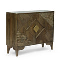 Light Gray 2 Door Mango Wood Cabinet N429887