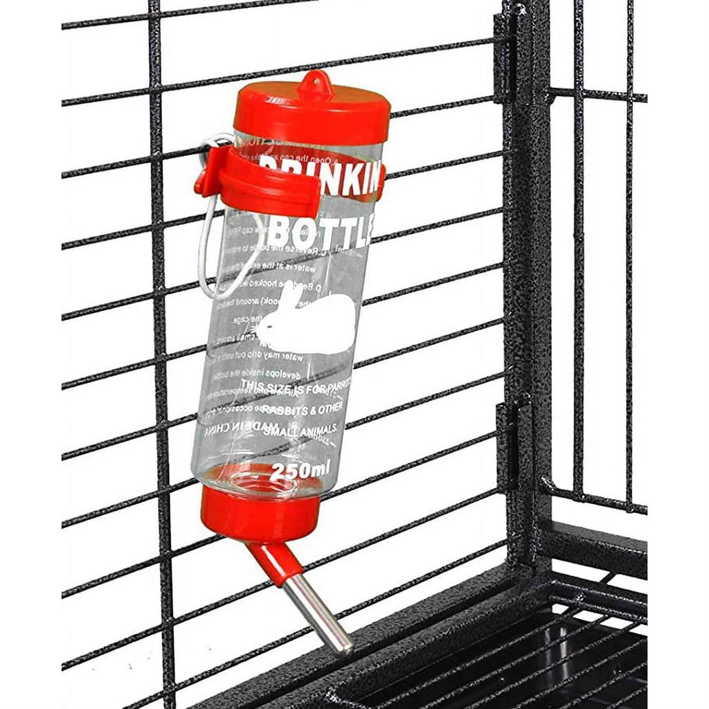 37 inch 4-Solid Tiers Metal Guinea Pig Cage with Solid Platforms and Ladders S688254