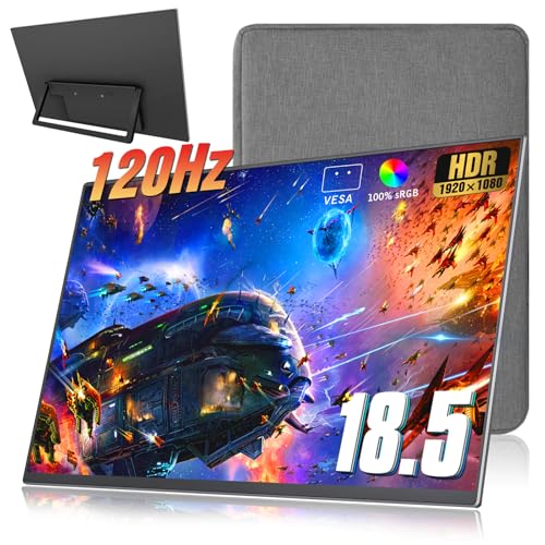 18.5 inch 120Hz 1080P FHD HDR USB HDMI Portable Monitor with Sleeve A5606