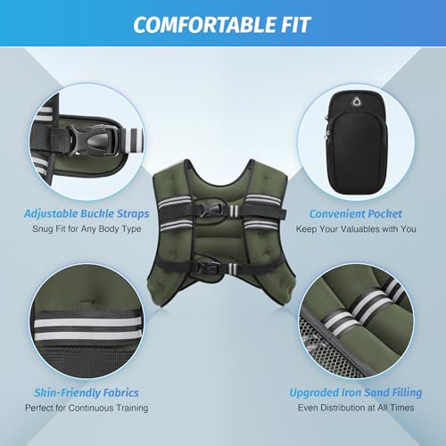 Weighted Vest with Reflective Stripe Y469851